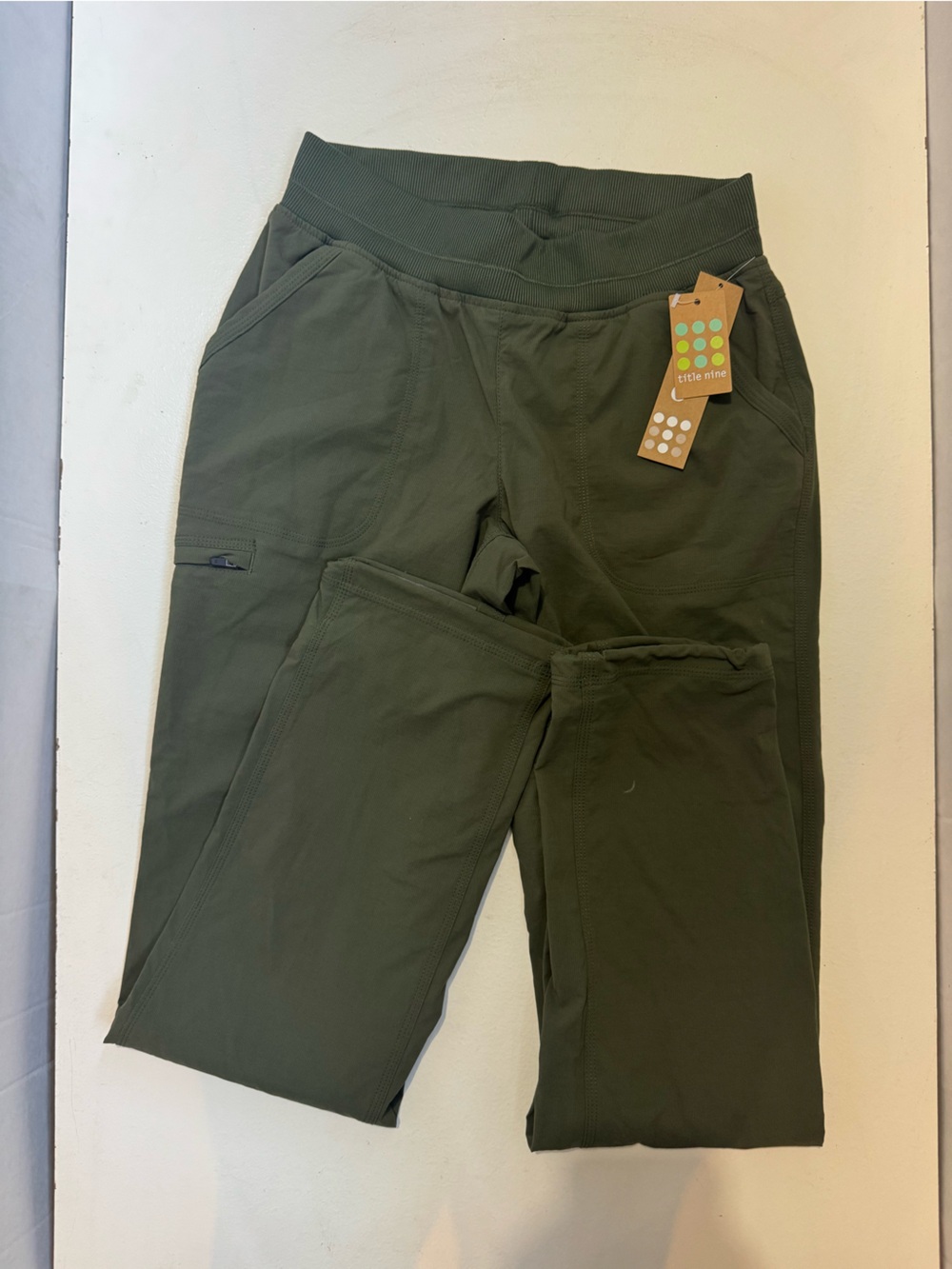 Title Nine Clamberista Jogger Pants Olive Hiking Trekking Outdoor Women Size 2